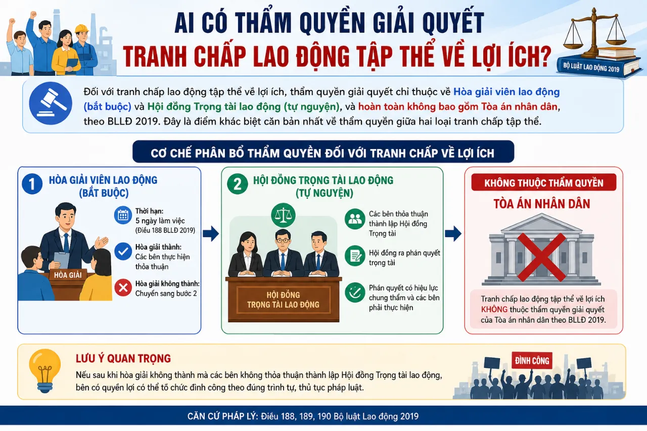 Ai Có Thẩm Quyền Giải Quyết Tranh Chấp Lao Động Tập Thể Về Lợi Ích?