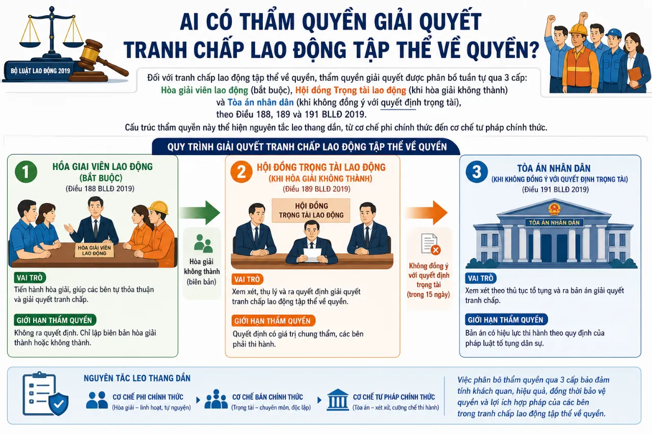 Ai Có Thẩm Quyền Giải Quyết Tranh Chấp Lao Động Tập Thể Về Quyền?