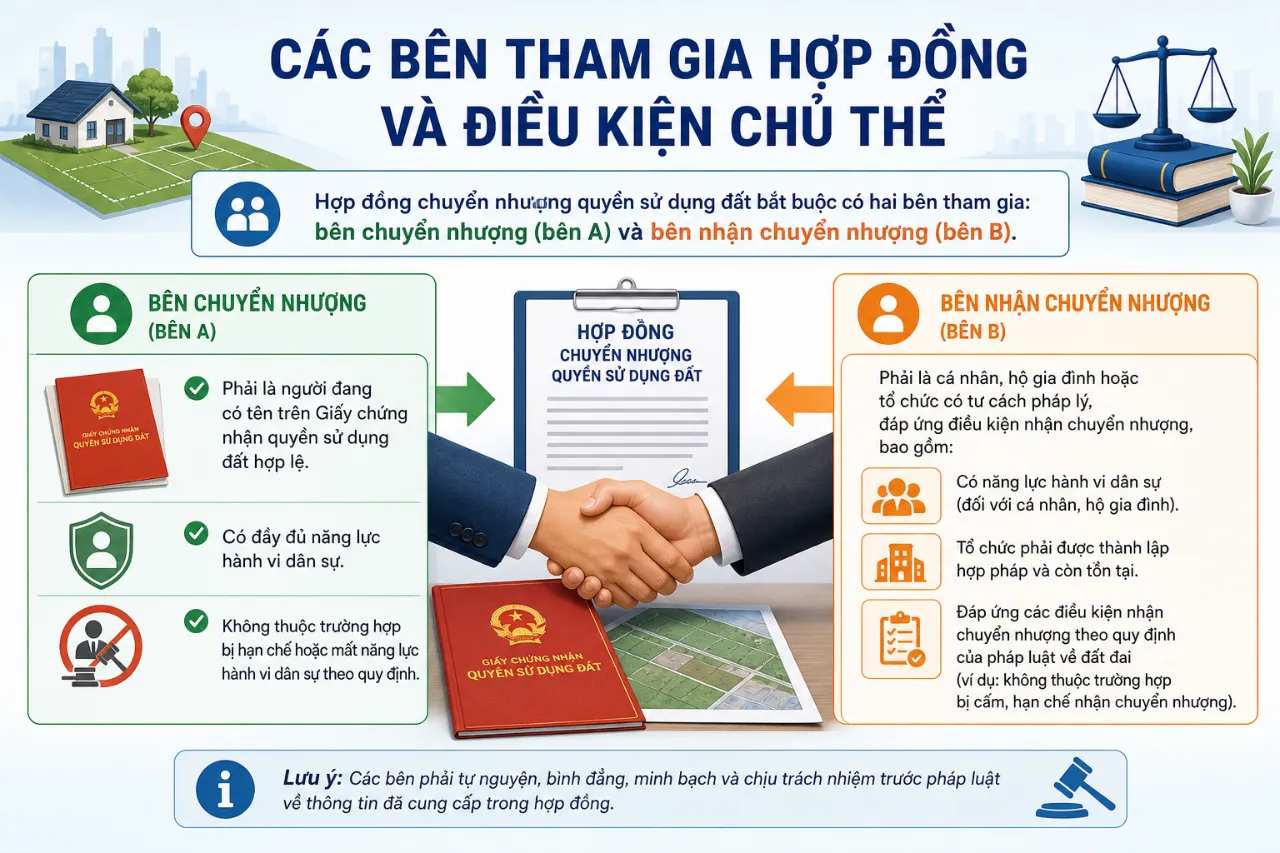 Các bên tham gia hợp đồng và điều kiện chủ thể