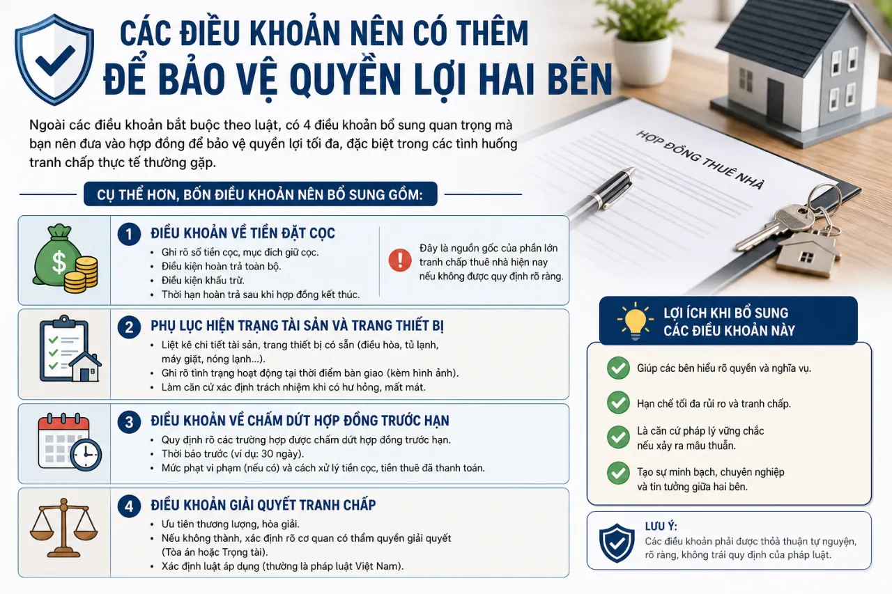 Các Điều Khoản Nên Có Thêm Để Bảo Vệ Quyền Lợi Hai Bên