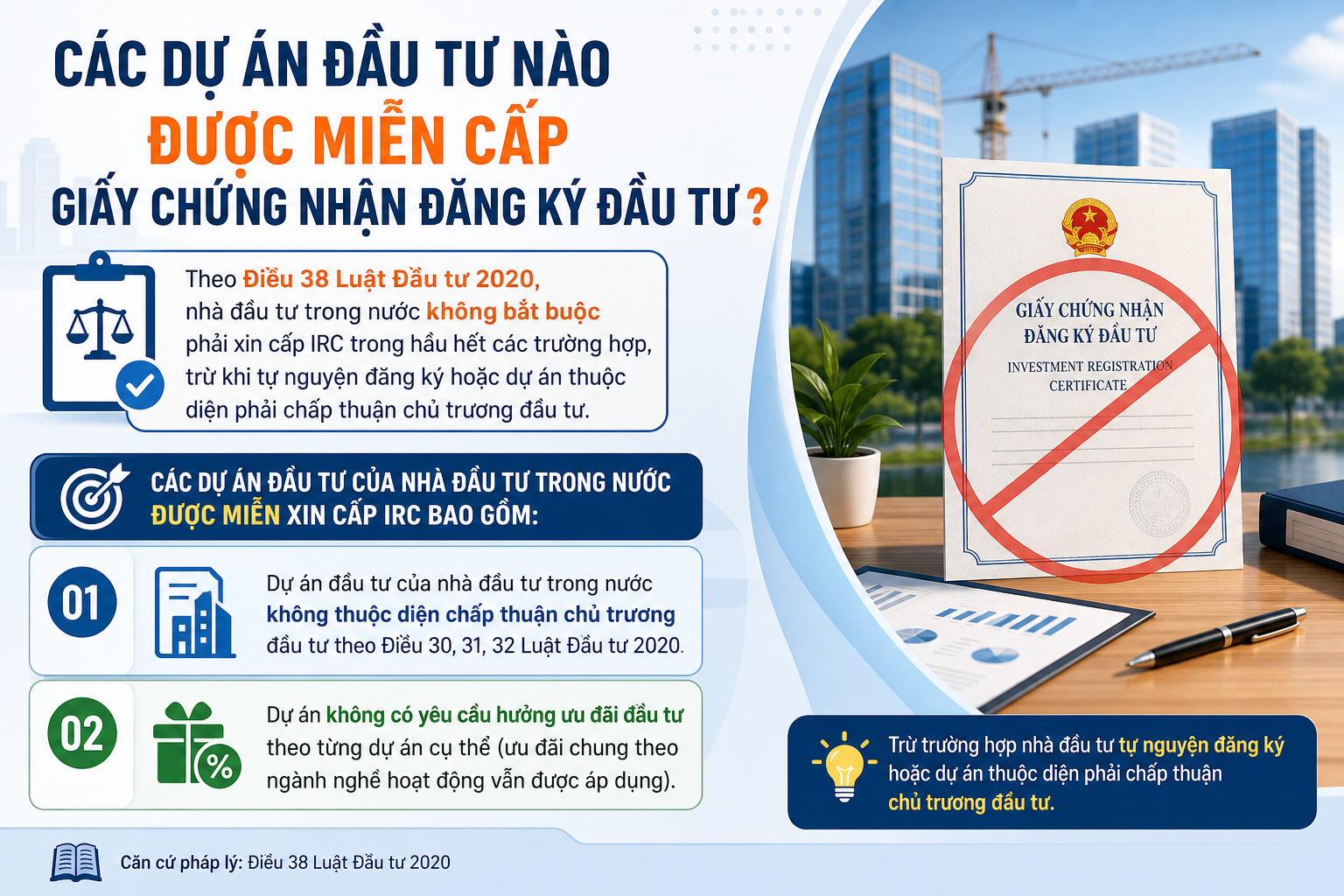 Các Dự Án Đầu Tư Nào Được Miễn Cấp Giấy Chứng Nhận Đăng Ký Đầu Tư?