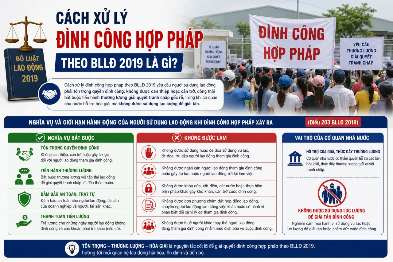 Cách Xử Lý Đình Công Hợp Pháp Theo BLLĐ 2019 Là Gì?