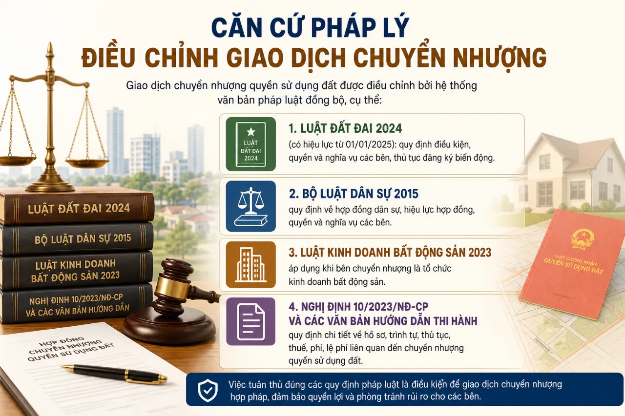 Căn Cứ Pháp Lý Điều Chỉnh Giao Dịch Chuyển Nhượng