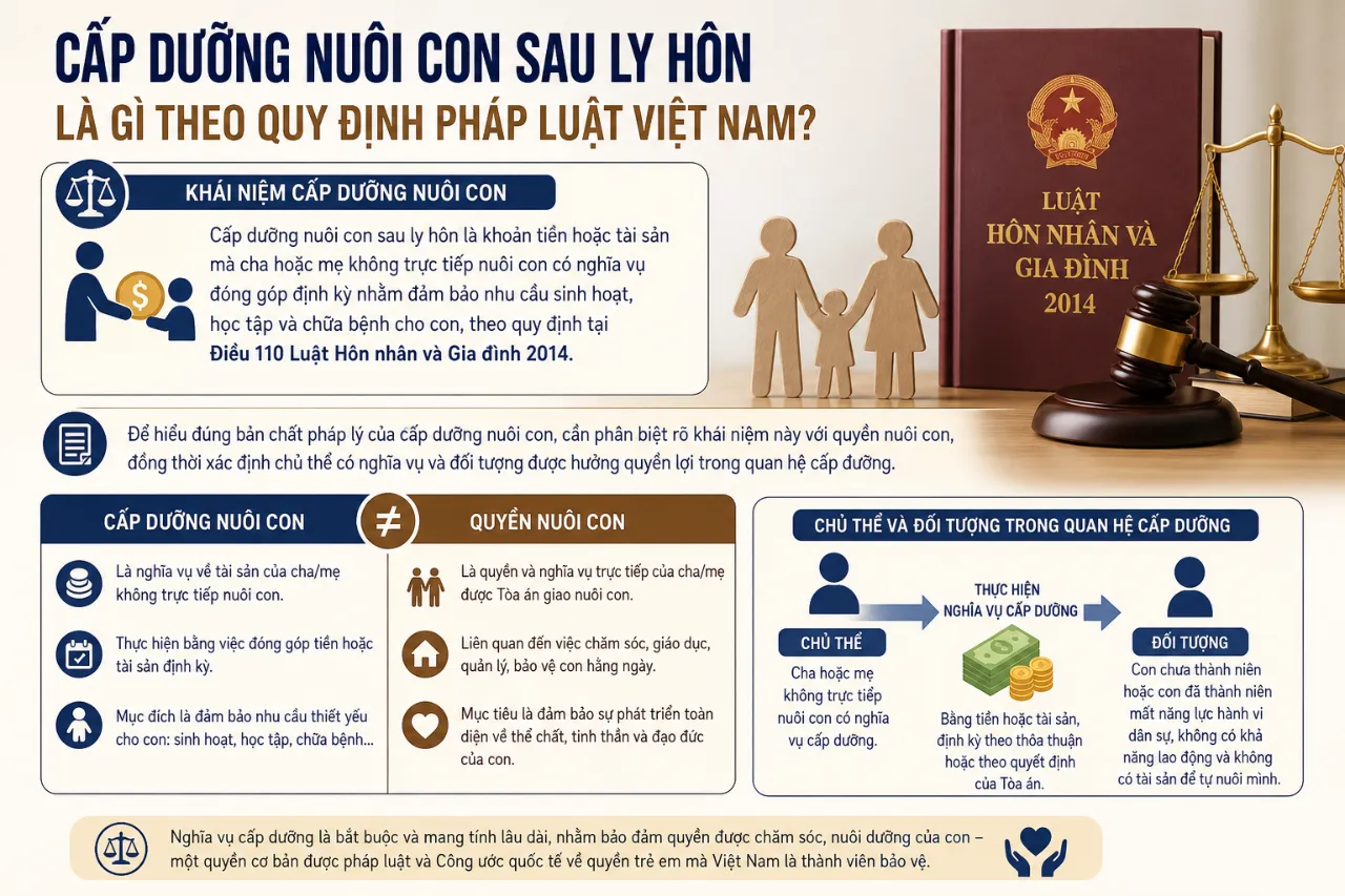 Yêu Cầu Cấp Dưỡng Nuôi Con Sau Ly Hôn: Mức Tiền, Thủ Tục & Quyền Lợi Cha Mẹ Cần Biết