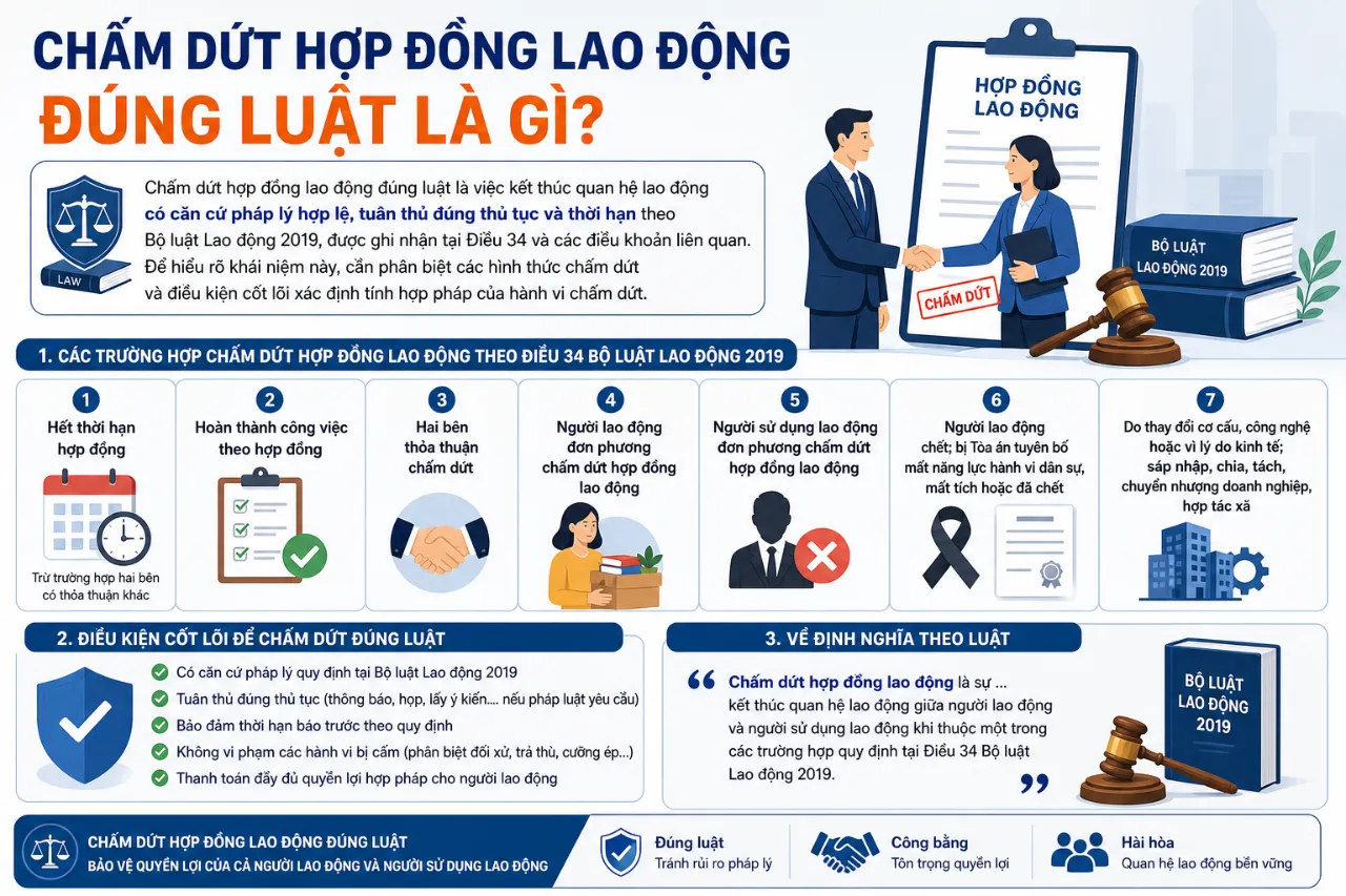 Chấm Dứt Hợp Đồng Lao Động Đúng Luật: Trình Tự, Thủ Tục & Quyền Lợi Cần Biết