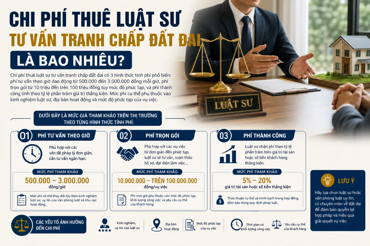 Chi Phí Thuê Luật Sư Tư Vấn Tranh Chấp Đất Đai Là Bao Nhiêu?