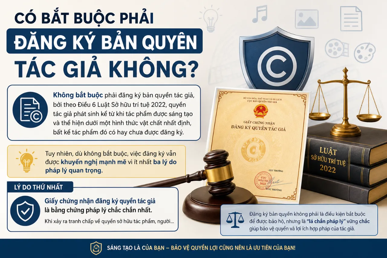 Có Bắt Buộc Phải Đăng Ký Bản Quyền Tác Giả Không?
