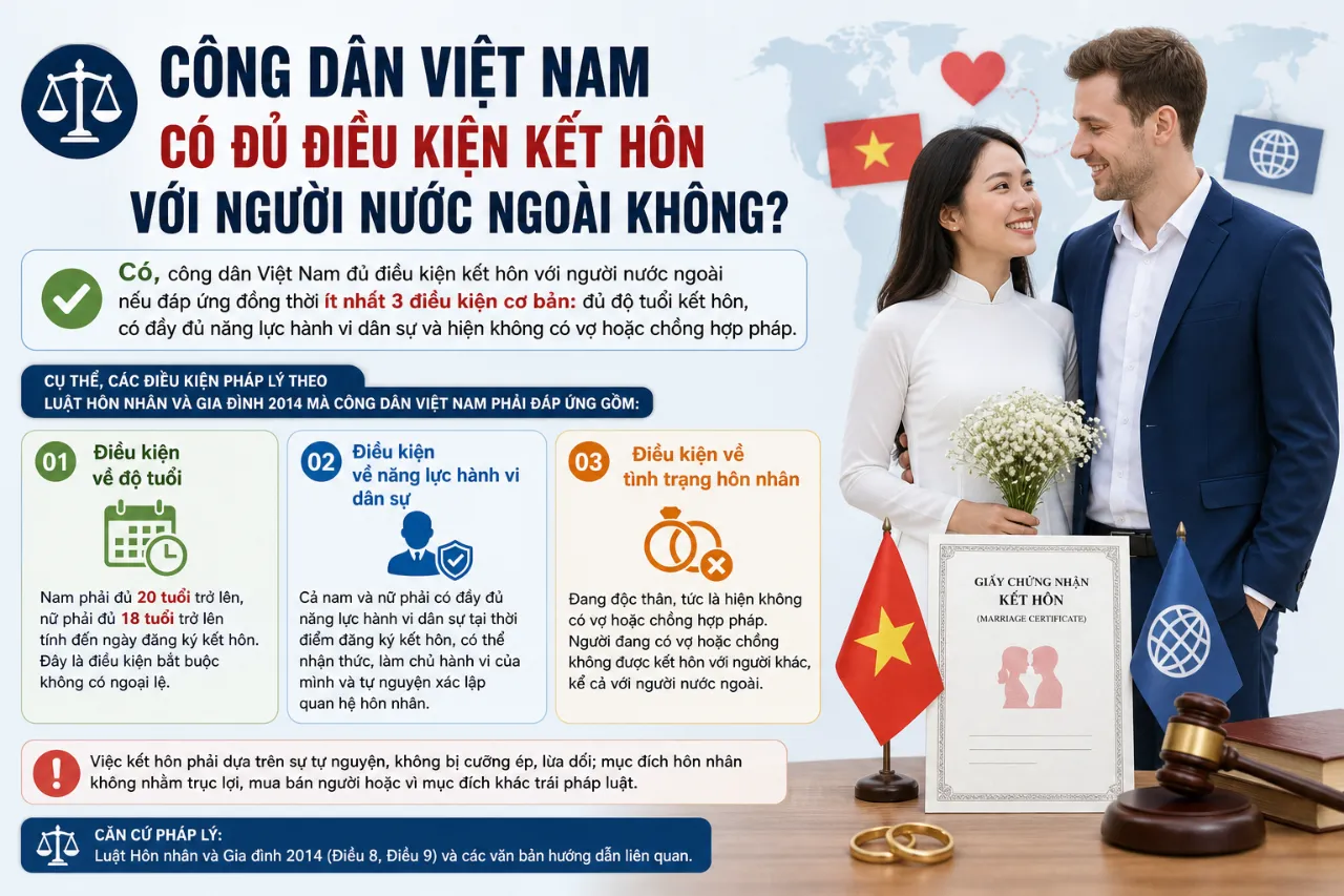 Công Dân Việt Nam Có Đủ Điều Kiện Kết Hôn Với Người Nước Ngoài Không?