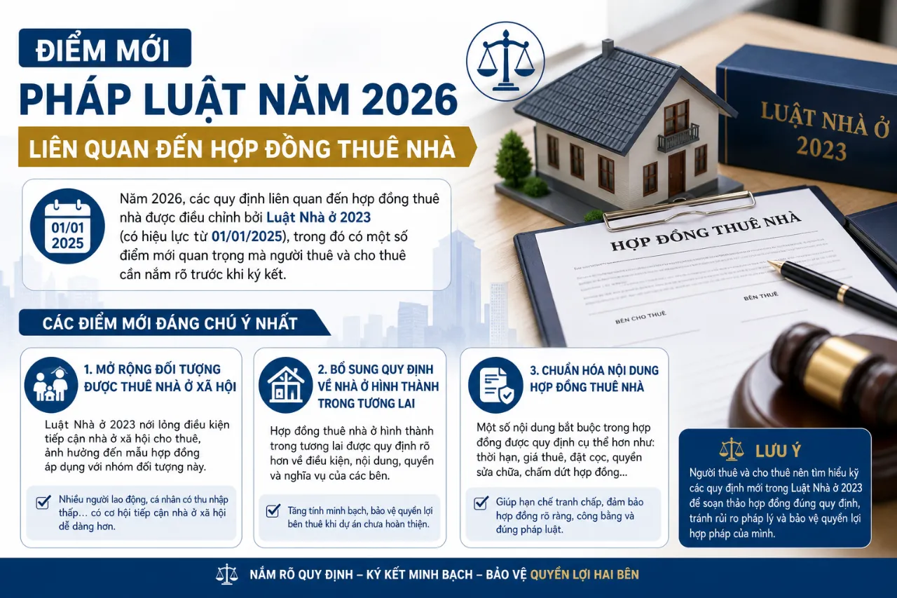 Điểm Mới Pháp Luật Năm 2026 Liên Quan Đến Hợp Đồng Thuê Nhà