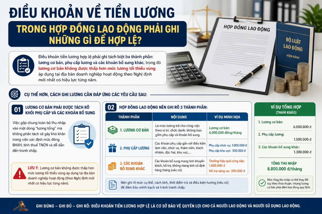Điều Khoản Về Tiền Lương Trong Hợp Đồng Lao Động Phải Ghi Những Gì Để Hợp Lệ?
