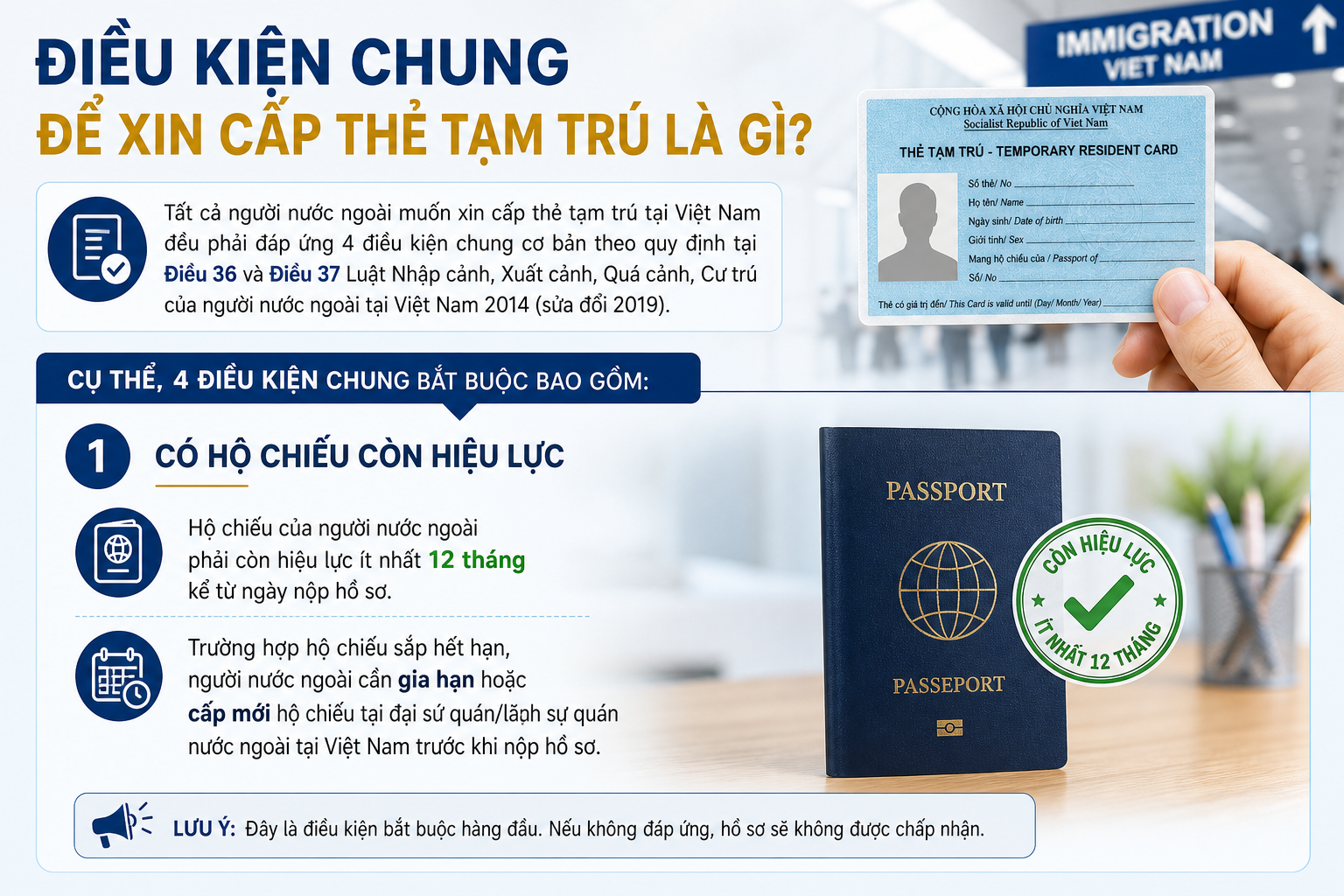 Điều Kiện Chung Để Xin Cấp Thẻ Tạm Trú Là Gì?