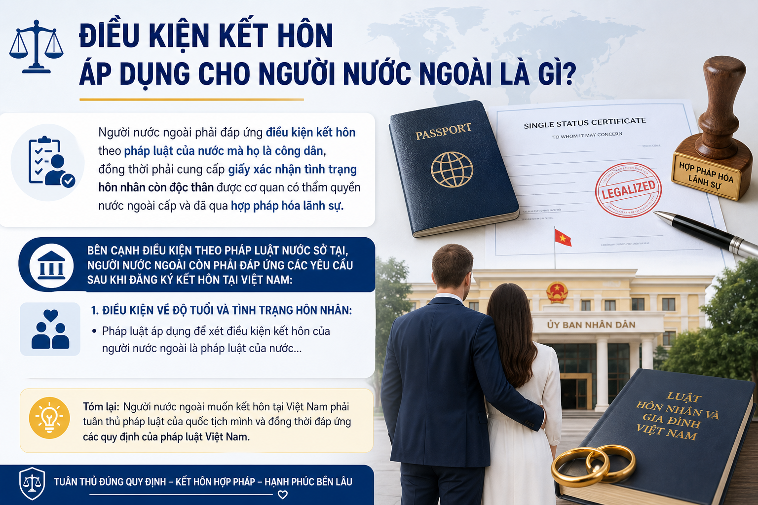 Điều Kiện Kết Hôn Áp Dụng Cho Người Nước Ngoài Là Gì?