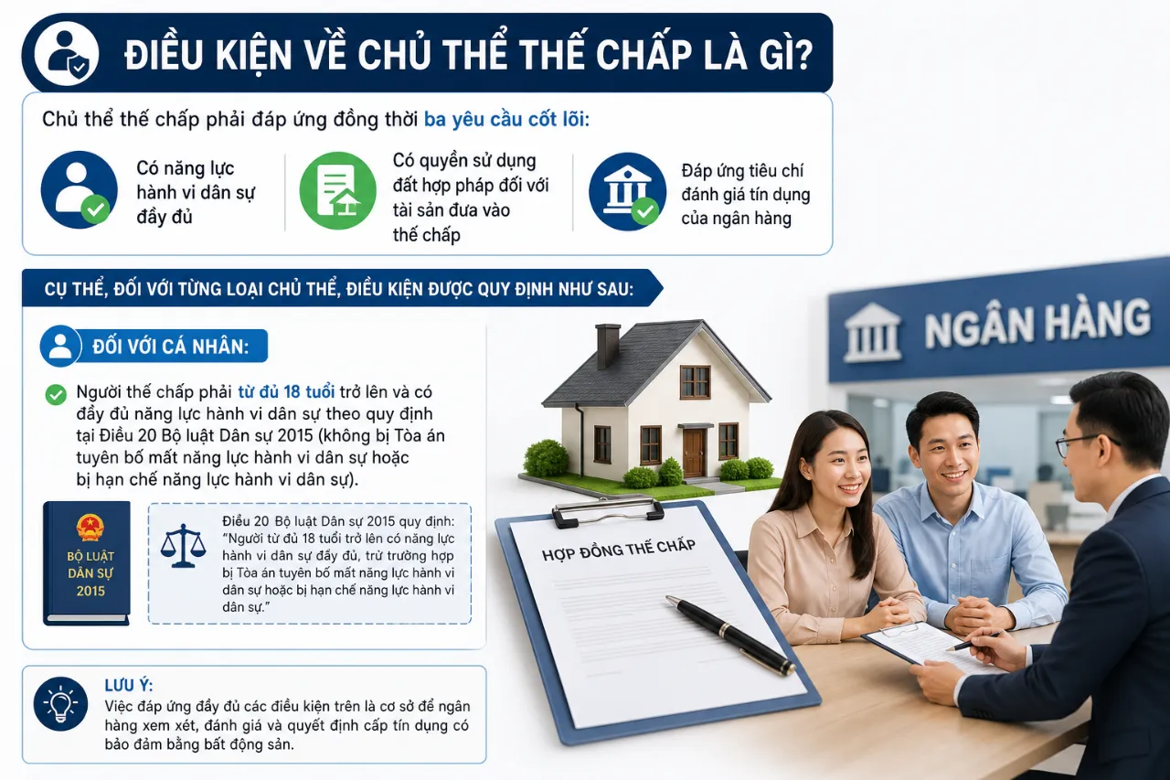 Điều kiện về chủ thể thế chấp là gì?