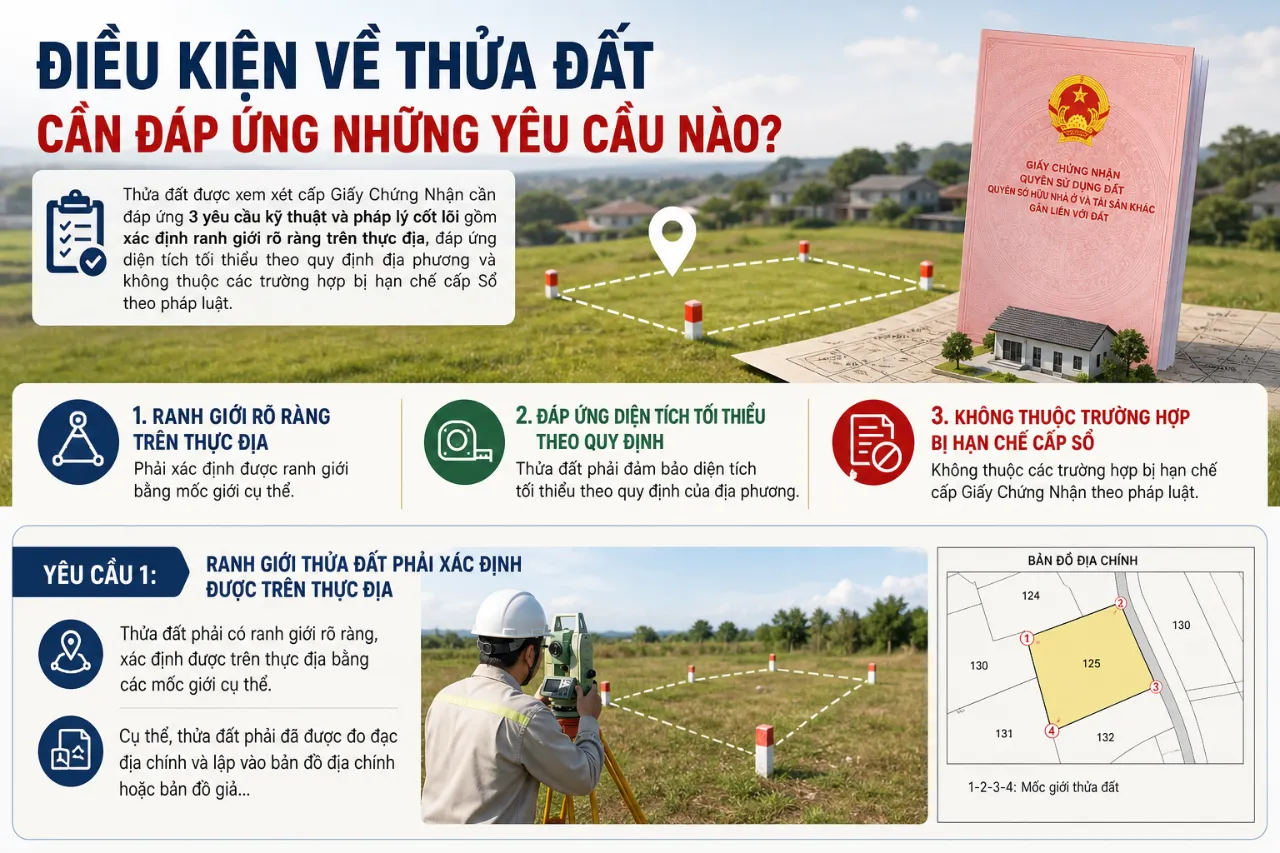 Điều Kiện Về Thửa Đất Cần Đáp Ứng Những Yêu Cầu Nào?