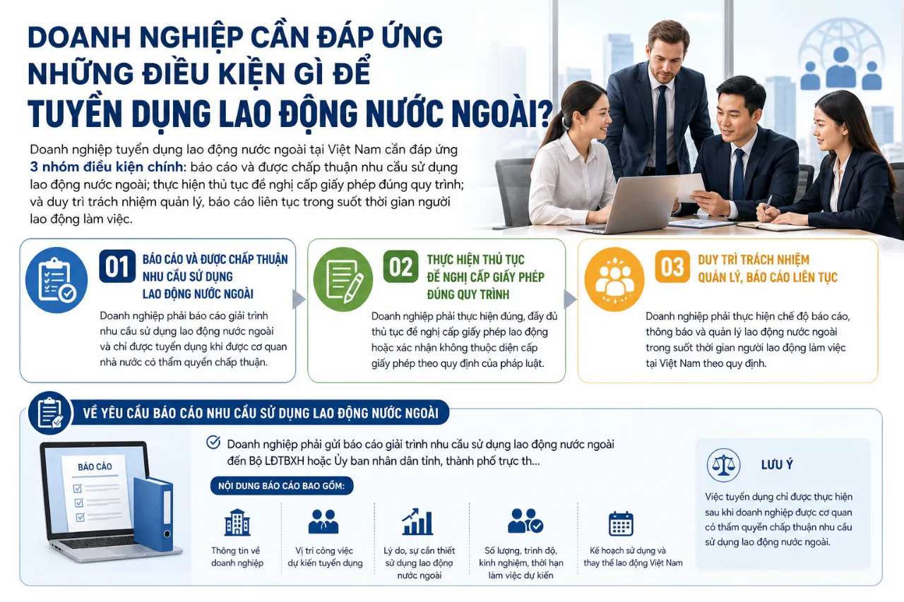 Doanh Nghiệp Cần Đáp Ứng Những Điều Kiện Gì Để Tuyển Dụng Lao Động Nước Ngoài?