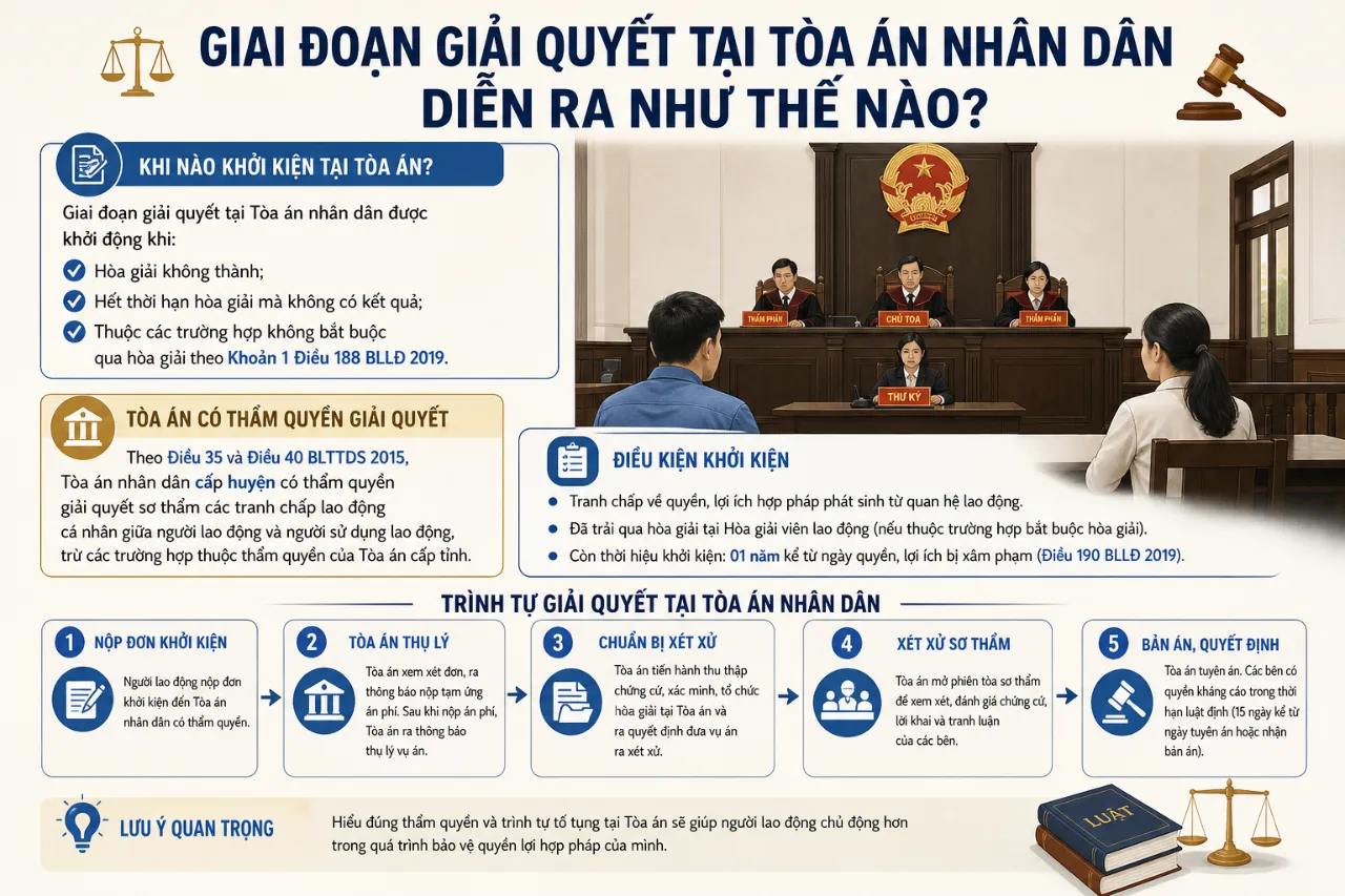 Giai Đoạn Giải Quyết Tại Tòa Án Nhân Dân Diễn Ra Như Thế Nào?