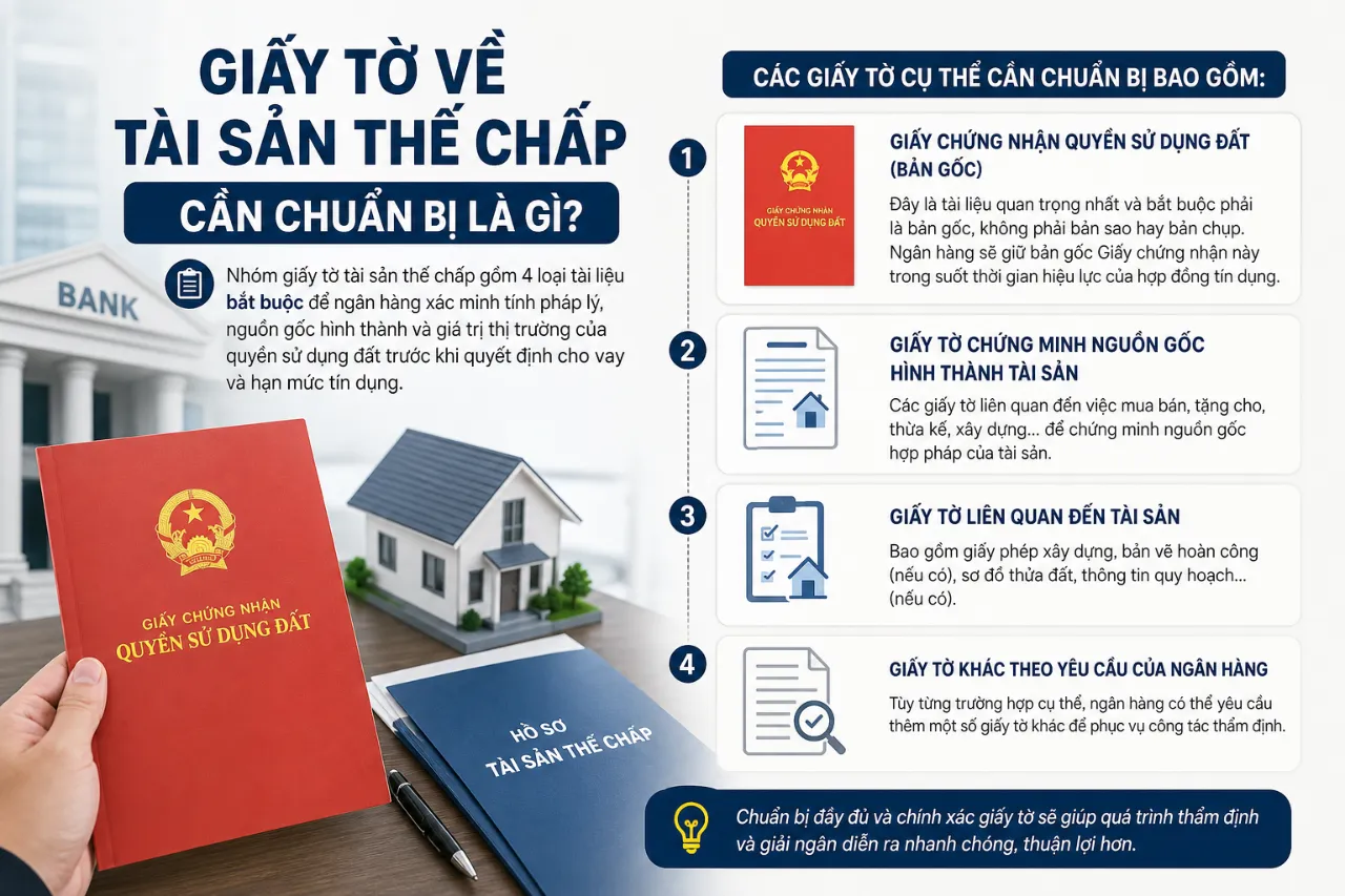 Giấy tờ về tài sản thế chấp cần chuẩn bị là gì?
