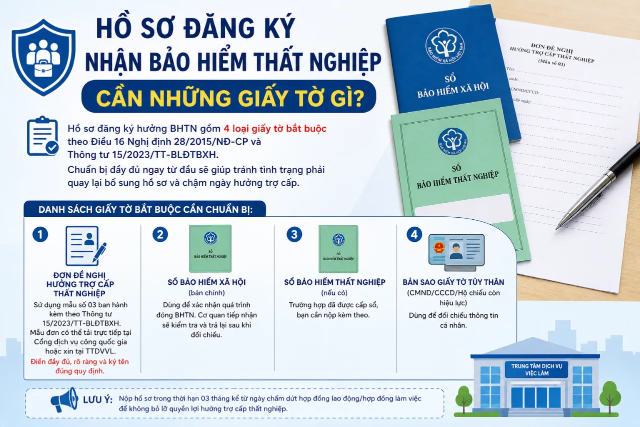 Hồ Sơ Đăng Ký Nhận Bảo Hiểm Thất Nghiệp Cần Những Giấy Tờ Gì?