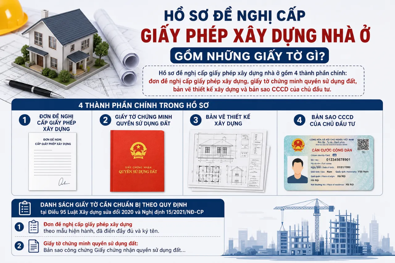 Hồ Sơ Đề Nghị Cấp Giấy Phép Xây Dựng Nhà Ở Gồm Những Giấy Tờ Gì?