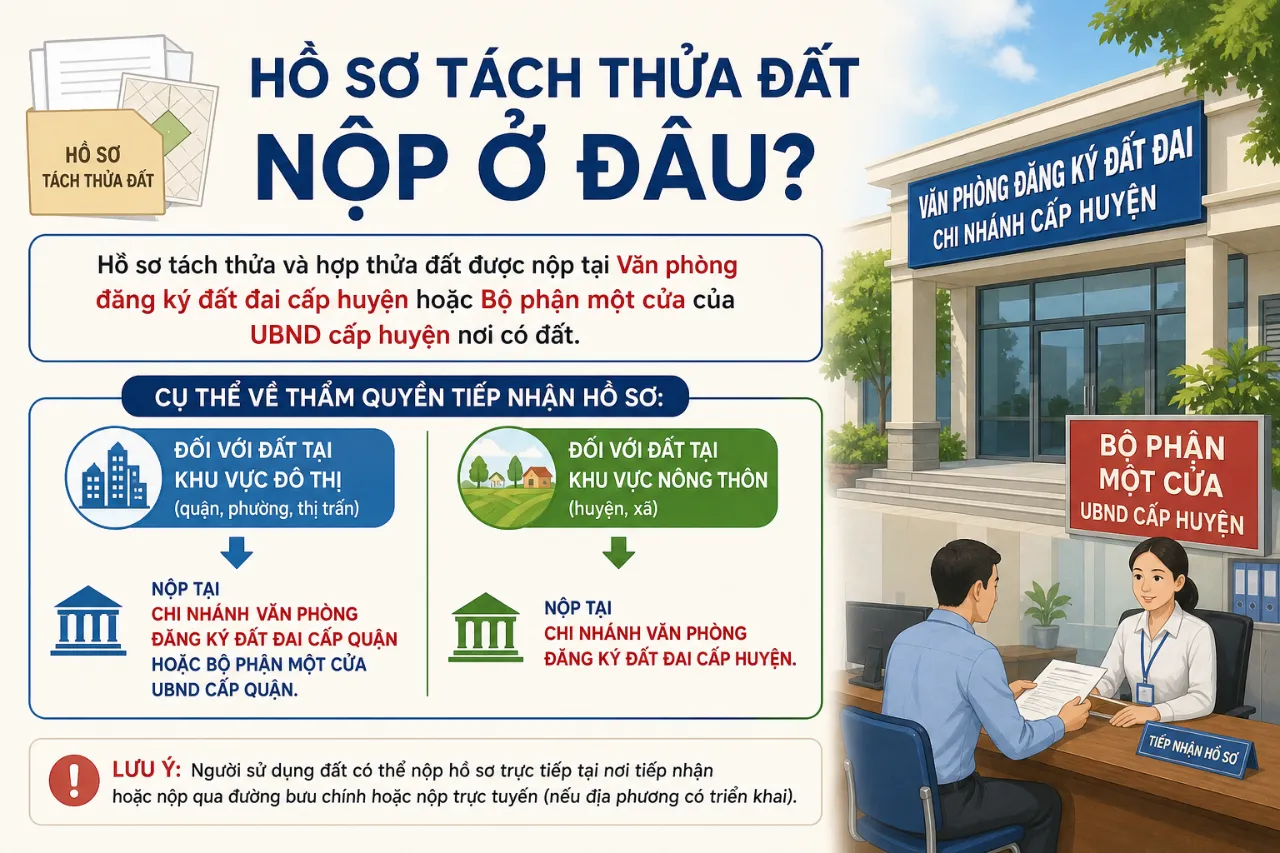 Hồ Sơ Tách Thửa Đất Nộp Ở Đâu?