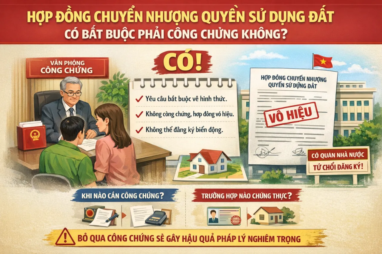 Hợp Đồng Chuyển Nhượng Quyền Sử Dụng Đất Có Bắt Buộc Phải Công Chứng Không?