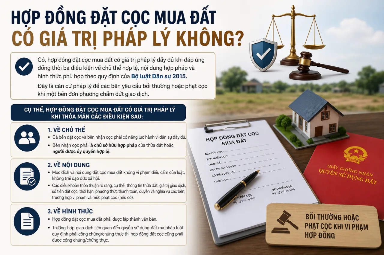 Tải Mẫu Hợp Đồng Đặt Cọc Mua Đất Chuẩn Pháp Lý 2025 – File Word, Đầy Đủ Điều Khoản