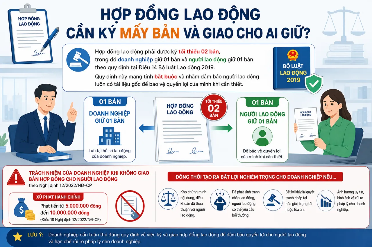 Hợp Đồng Lao Động Cần Ký Mấy Bản Và Giao Cho Ai Giữ?