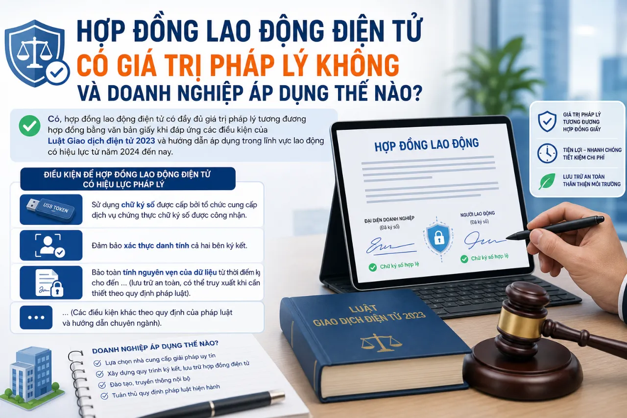 Hợp Đồng Lao Động Điện Tử Có Giá Trị Pháp Lý Không Và Doanh Nghiệp Áp Dụng Thế Nào?