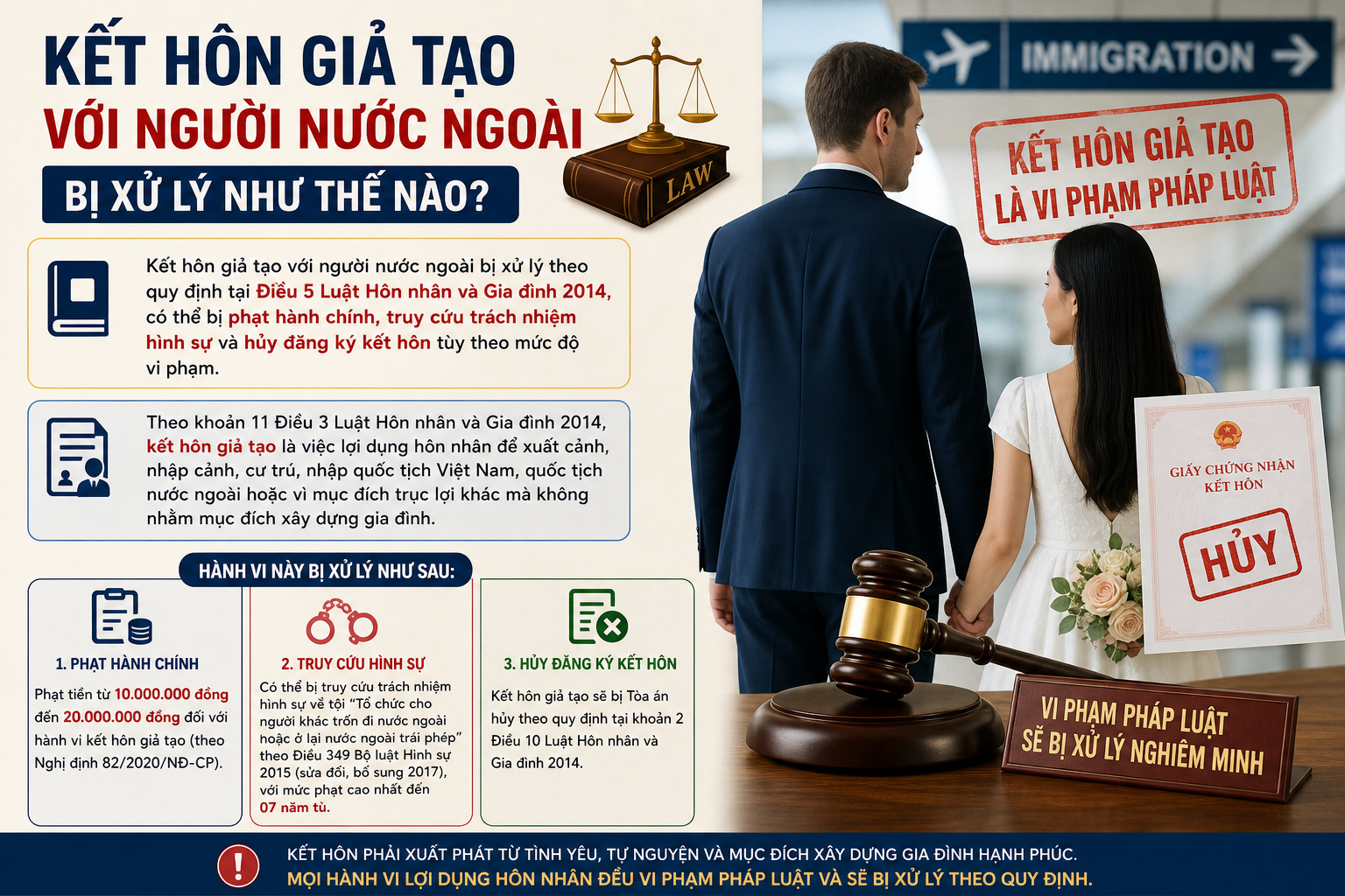 Kết Hôn Giả Tạo Với Người Nước Ngoài Bị Xử Lý Như Thế Nào?