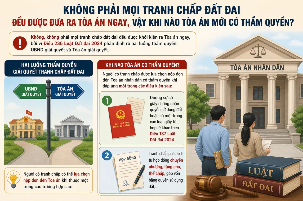 Không Phải Mọi Tranh Chấp Đất Đai Đều Được Đưa Ra Tòa Án Ngay, Vậy Khi Nào Tòa Án Mới Có Thẩm Quyền?