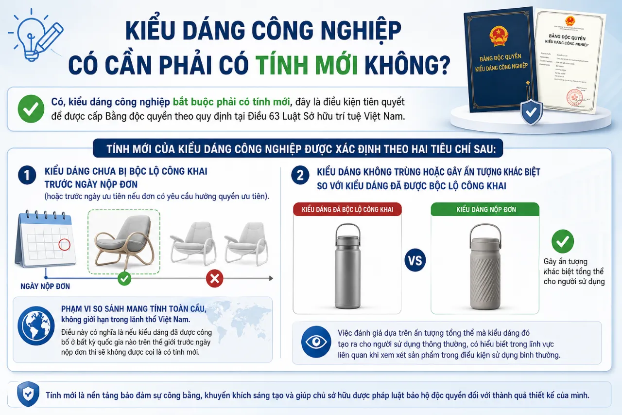 Kiểu Dáng Công Nghiệp Có Cần Phải Có Tính Mới Không?