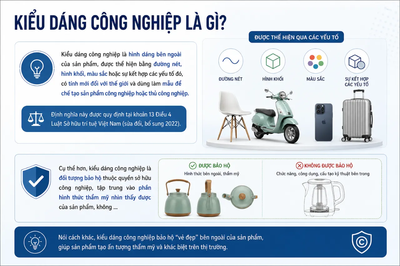 Đăng Ký Kiểu Dáng Công Nghiệp: Thủ Tục, Hồ Sơ & Điều Kiện Bảo Hộ Mới Nhất 2026
