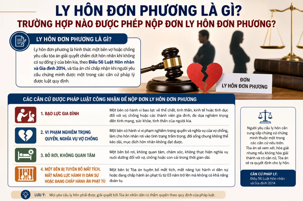 Ly Hôn Đơn Phương Là Gì? Trường Hợp Nào Được Phép Nộp Đơn Ly Hôn Đơn Phương?