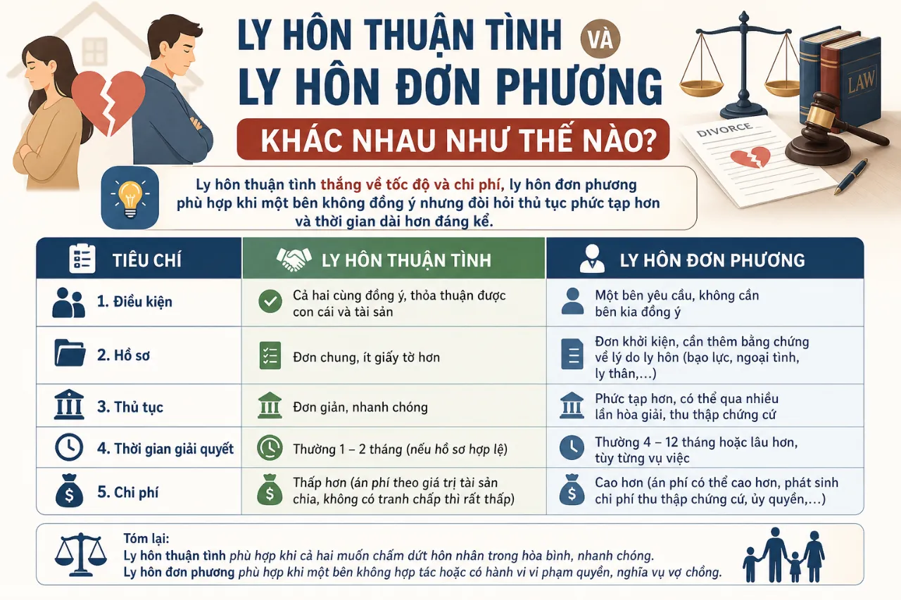 Ly Hôn Thuận Tình Và Ly Hôn Đơn Phương Khác Nhau Như Thế Nào?