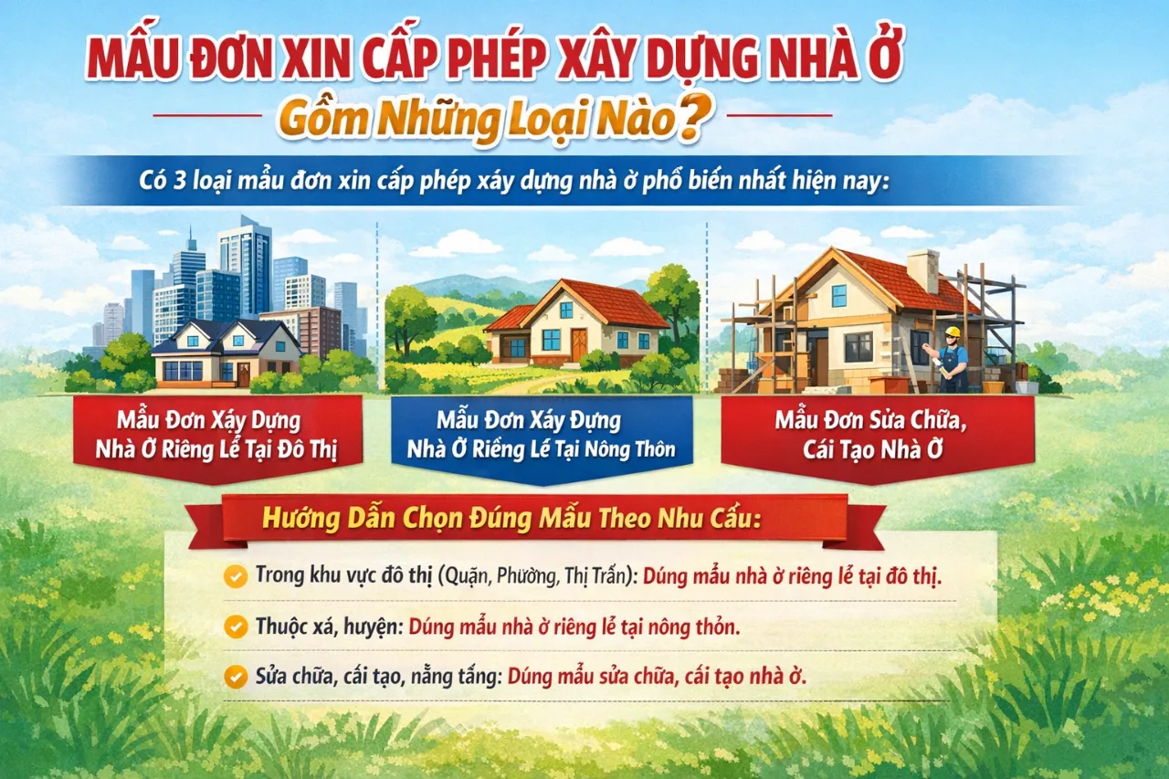 Mẫu Đơn Xin Cấp Phép Xây Dựng Nhà Ở Gồm Những Loại Nào?