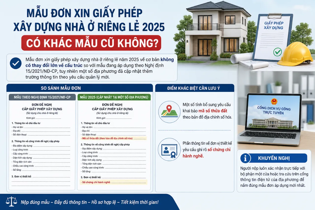 Mẫu Đơn Đề Nghị Cấp Giấy Phép Xây Dựng Nhà Ở Mới Nhất 2025 – Tải & Hướng Dẫn Điền Chuẩn