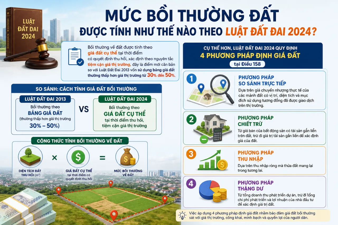Mức Bồi Thường Đất Được Tính Như Thế Nào Theo Luật Đất Đai 2024?