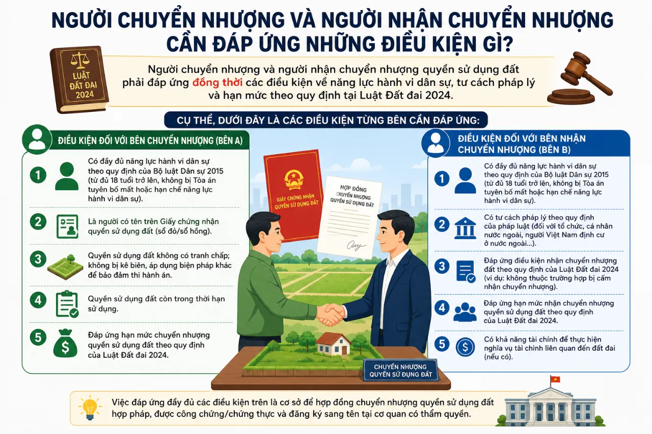 Người Chuyển Nhượng Và Người Nhận Chuyển Nhượng Cần Đáp Ứng Những Điều Kiện Gì?