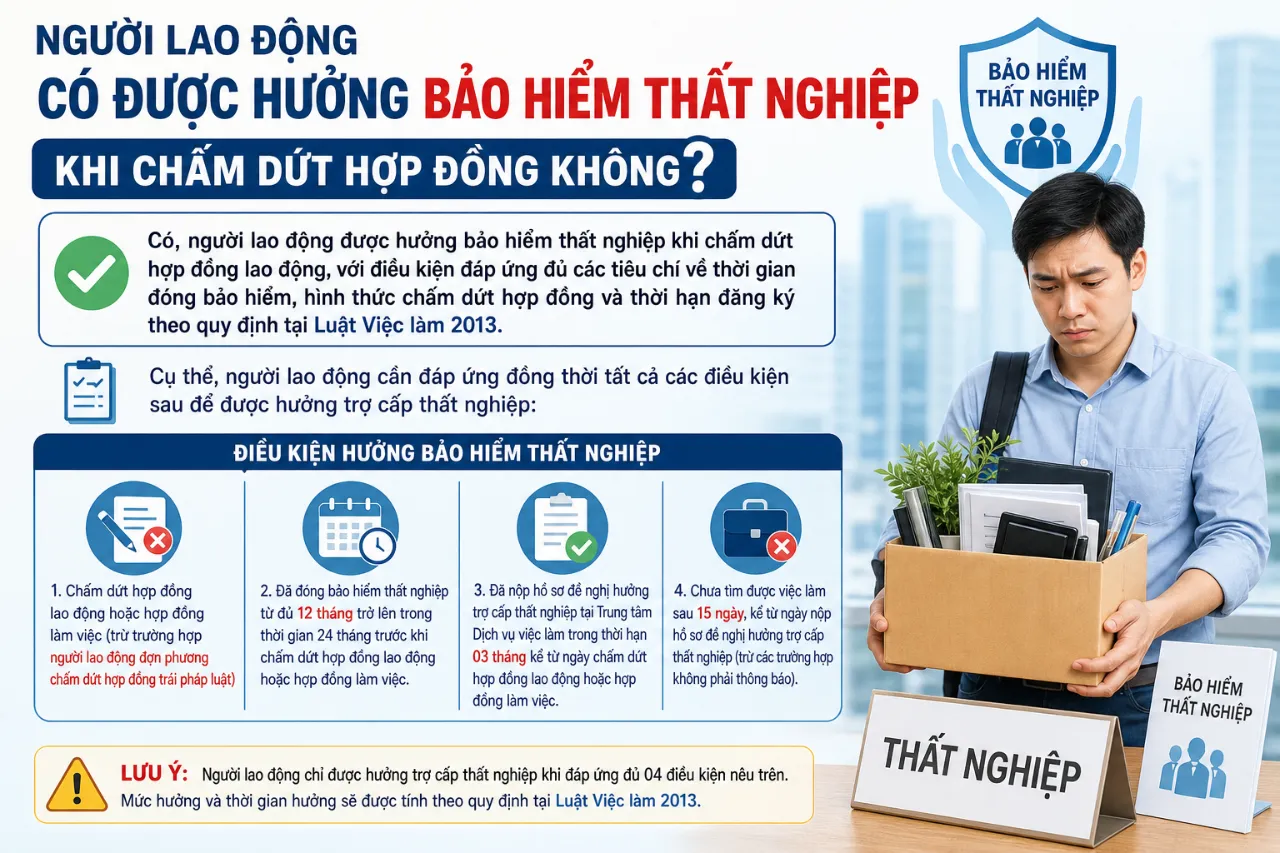 Người Lao Động Có Được Hưởng Bảo Hiểm Thất Nghiệp Khi Chấm Dứt Hợp Đồng Không?