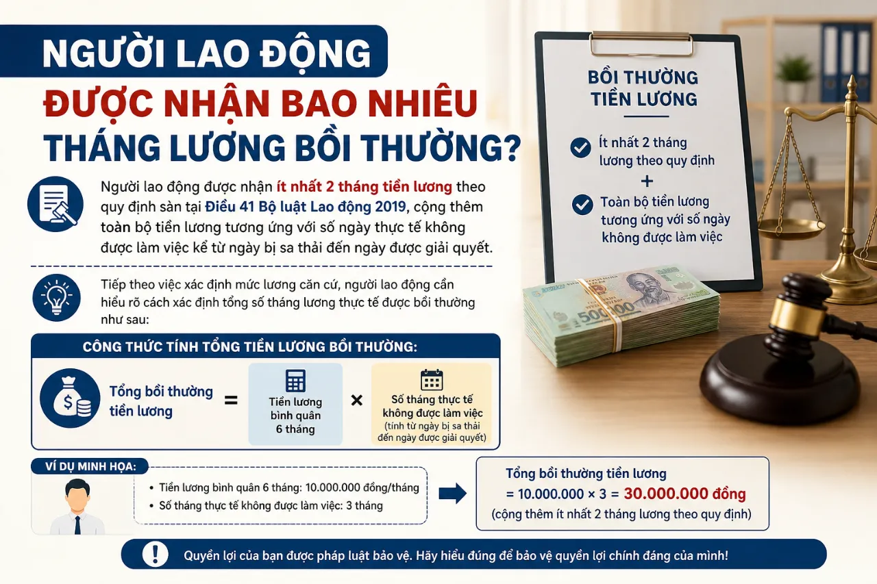 Người Lao Động Được Nhận Bao Nhiêu Tháng Lương Bồi Thường?