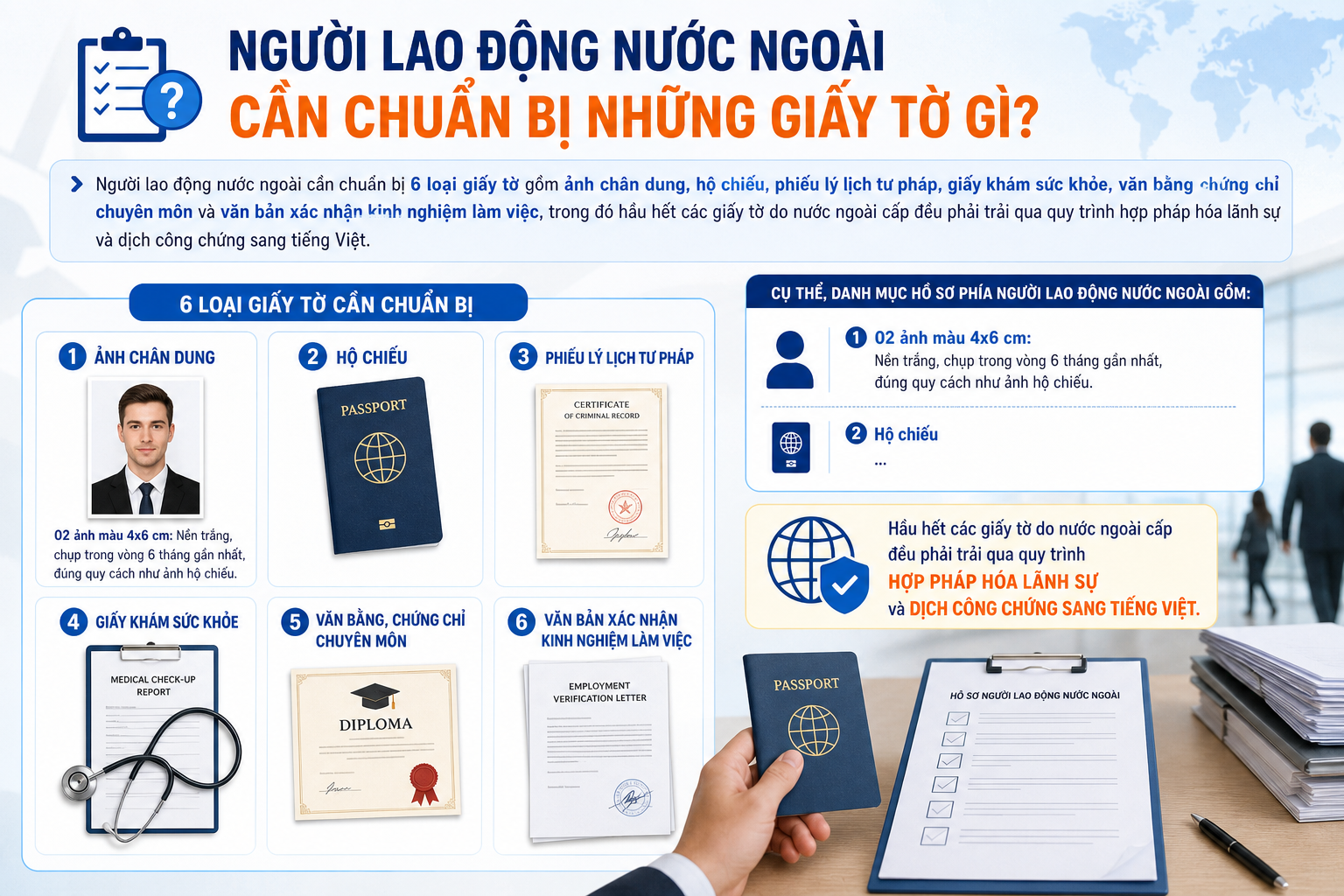 Người lao động nước ngoài cần chuẩn bị những giấy tờ gì?