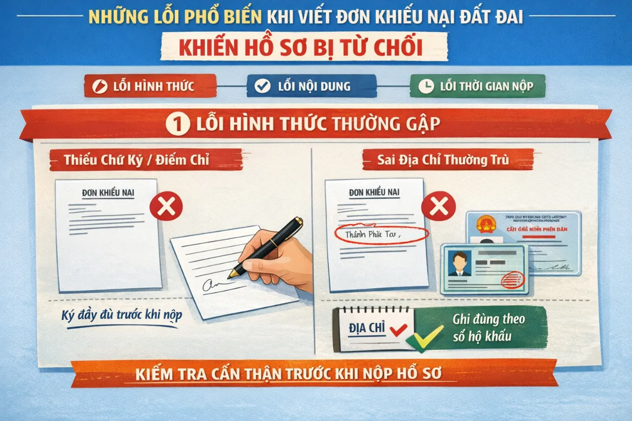 Những Lỗi Phổ Biến Khi Viết Đơn Khiếu Nại Đất Đai Khiến Hồ Sơ Bị Từ Chối