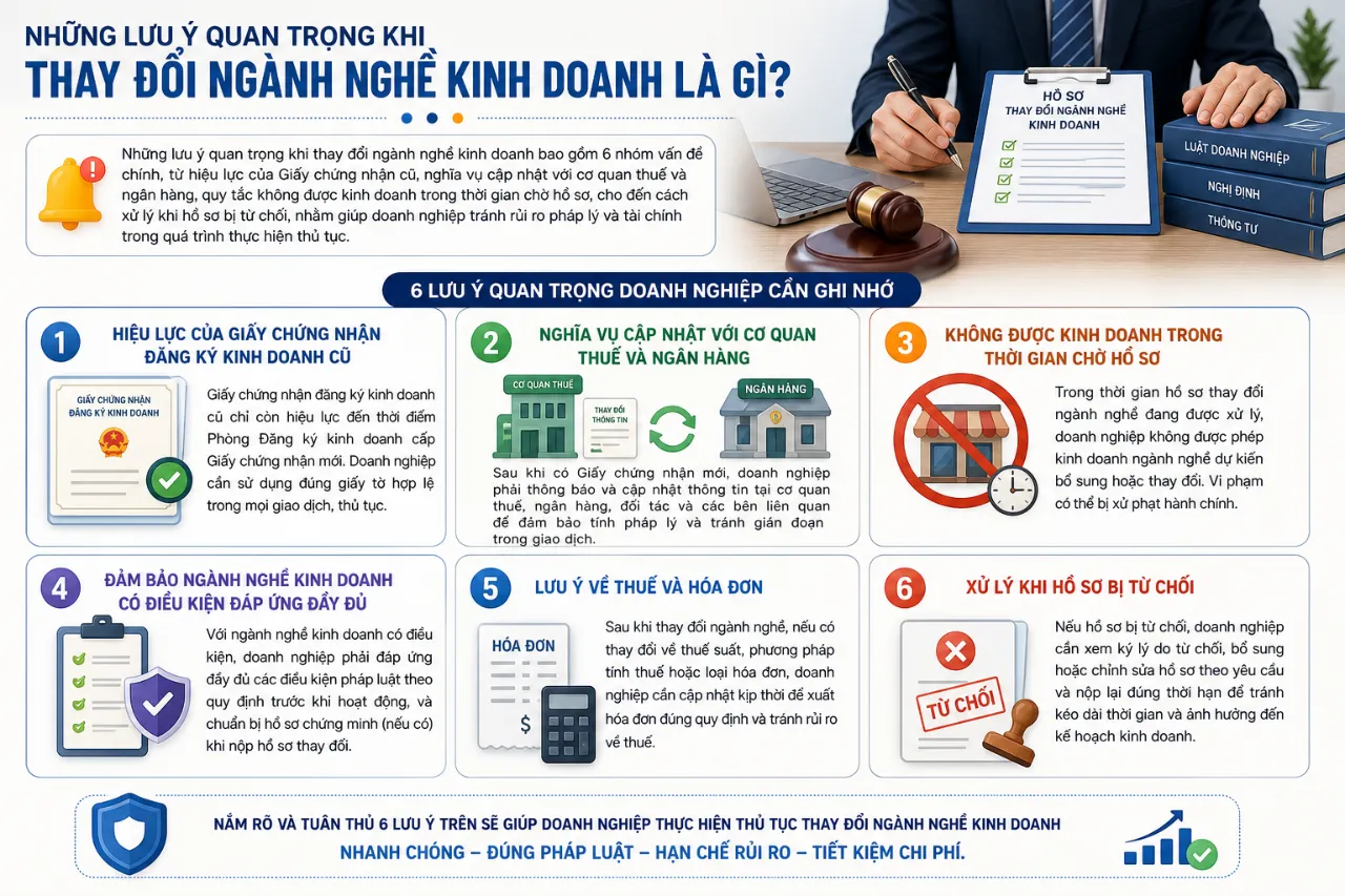 Những Lưu Ý Quan Trọng Khi Thay Đổi Ngành Nghề Kinh Doanh Là Gì?