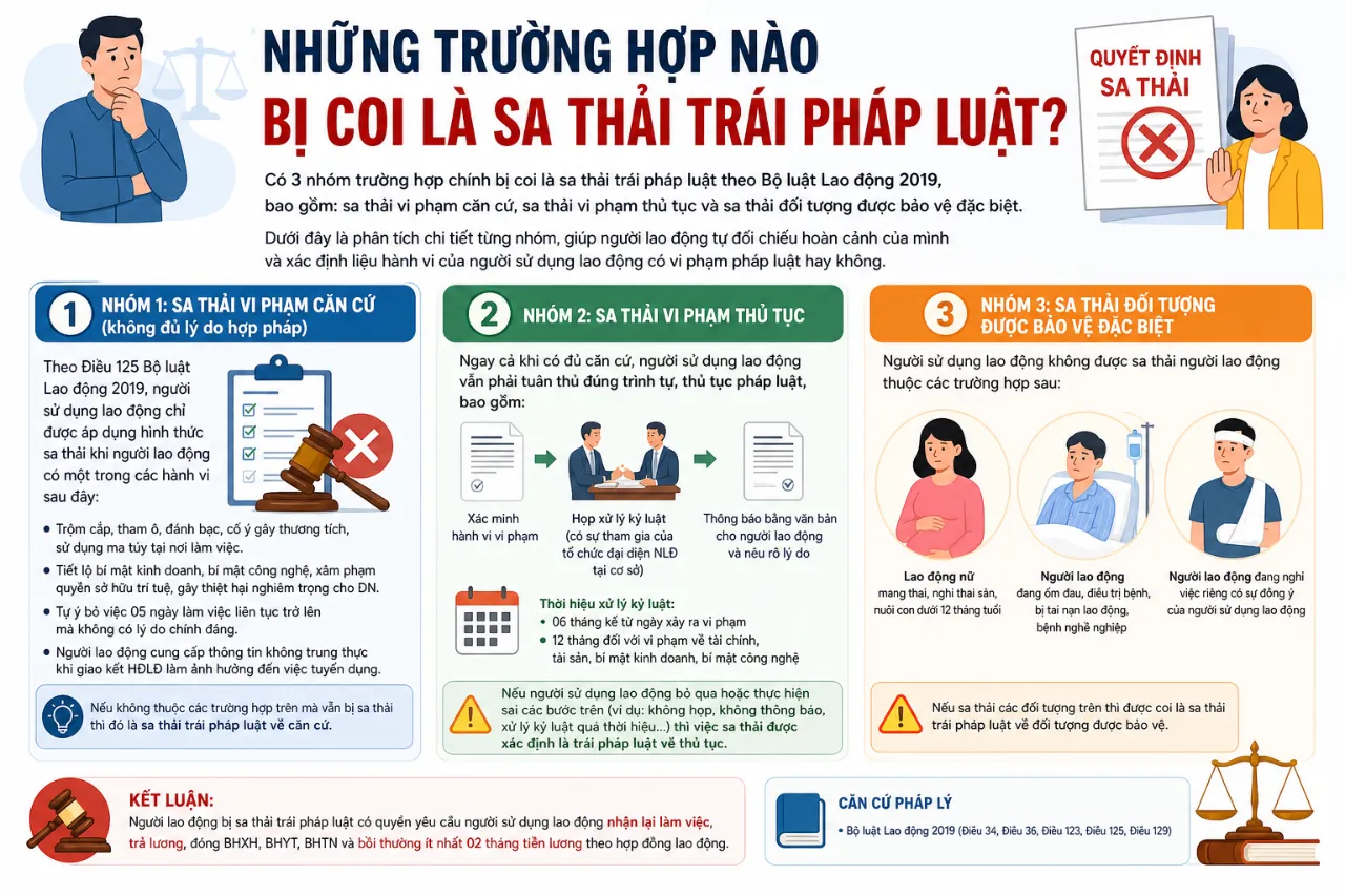 Những trường hợp nào bị coi là sa thải trái pháp luật?