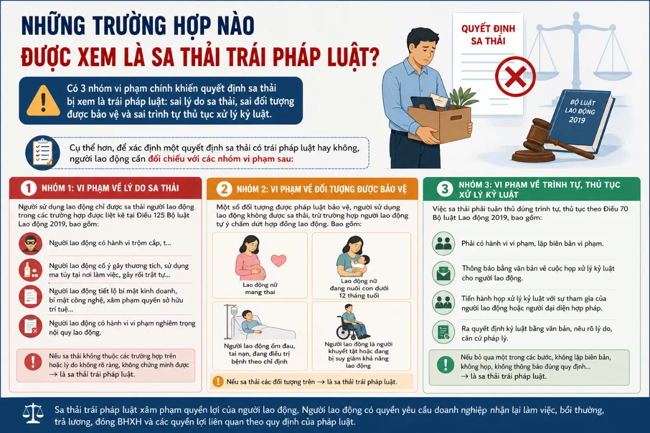 Bồi Thường Khi Sa Thải Trái Pháp Luật: Mức Tiền Lương, BHXH và Trợ Cấp Thôi Việc Người Lao Động Được Nhận