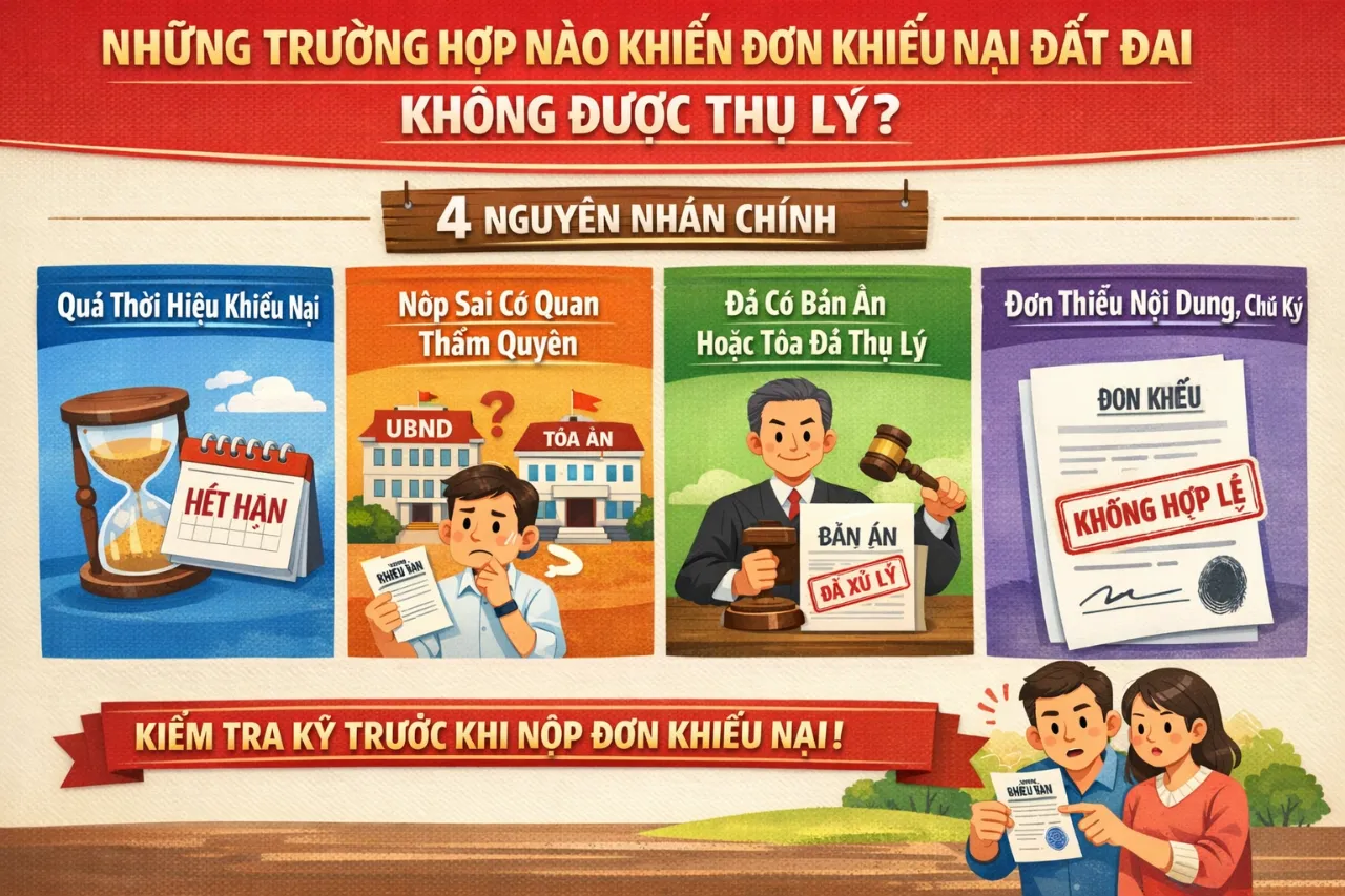 Những Trường Hợp Nào Khiến Đơn Khiếu Nại Đất Đai Không Được Thụ Lý?