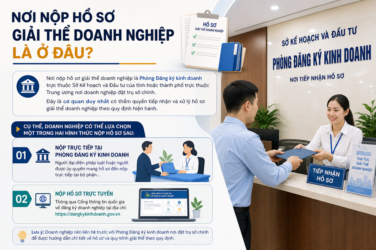 Nơi nộp hồ sơ giải thể doanh nghiệp là ở đâu?