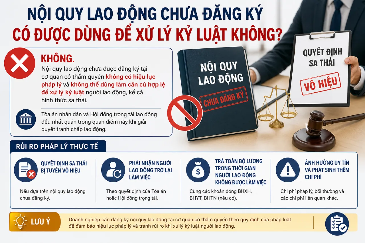 Nội Quy Lao Động Chưa Đăng Ký Có Được Dùng Để Xử Lý Kỷ Luật Không?