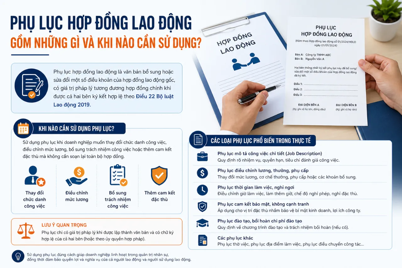 Phụ Lục Hợp Đồng Lao Động Gồm Những Gì Và Khi Nào Cần Sử Dụng?