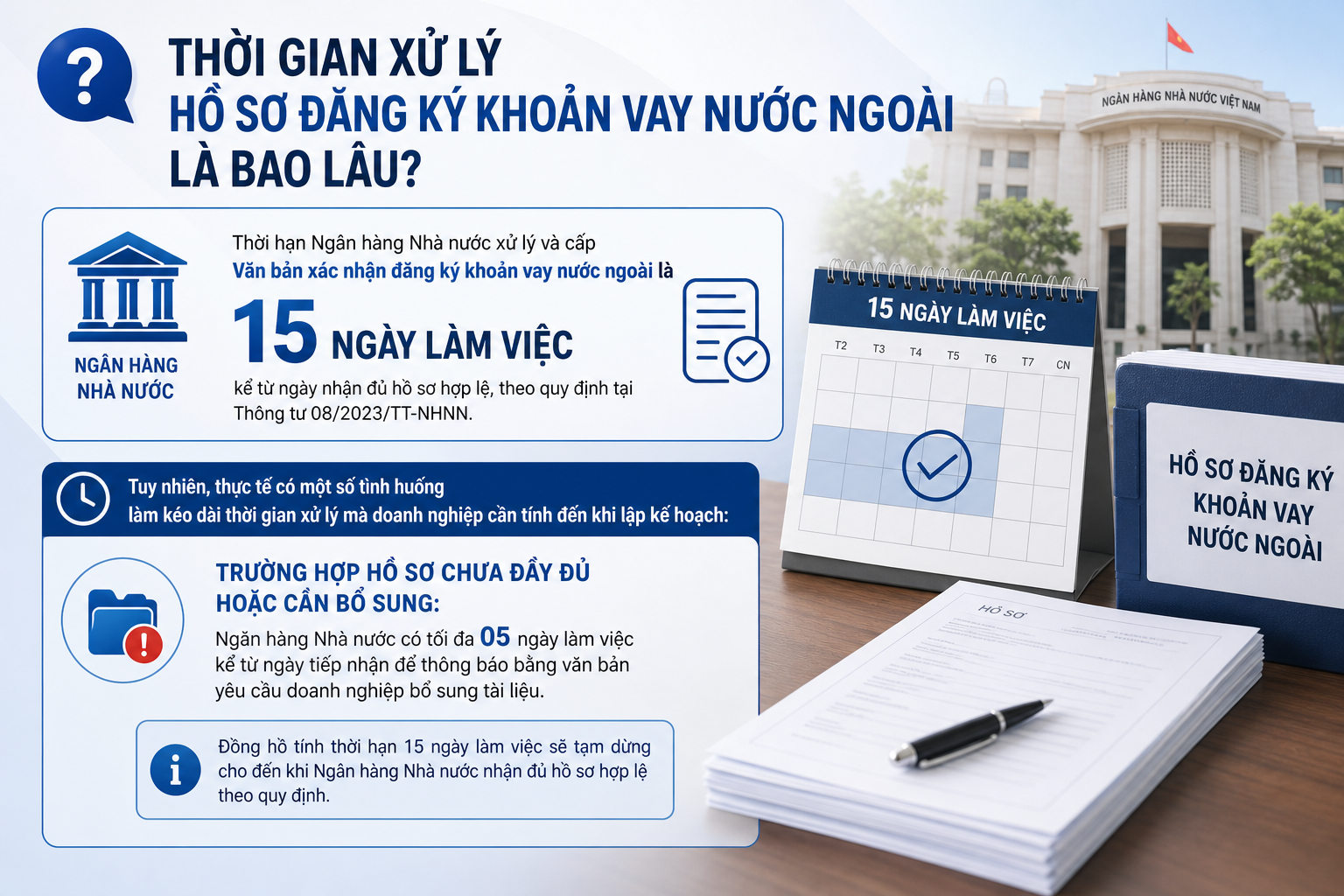 Thời gian xử lý hồ sơ đăng ký khoản vay nước ngoài là bao lâu?